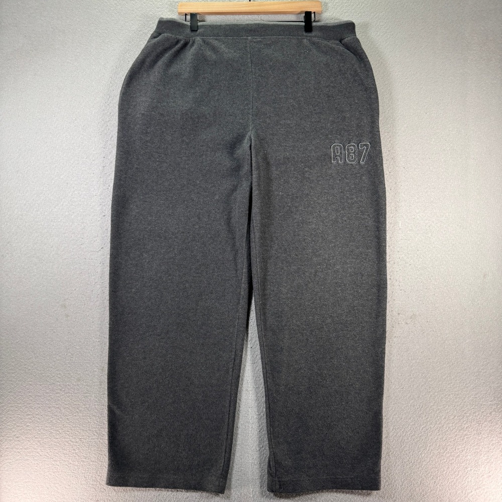 Aeropostale Mens Fleece Sweatpants XL Gray A87 Logo Limited Edition Joggers